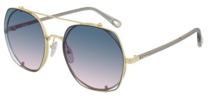 Okulary CHLOE 0042S Gold / Light Blue Gradient  CH0042S-002