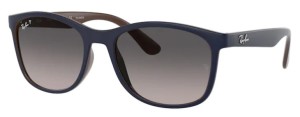 Okulary RAY-BAN 4374 Matte Blue on Brown / Grey Gradient Polarized RB4374-6601M3