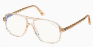 Oprawki Tom Ford 5737 Shiny Light Brown / Crystal FT5737B-045