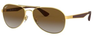 Okulary RAY BAN 3549 Gold / Polarized Gradient Green ORB3549-001/T5